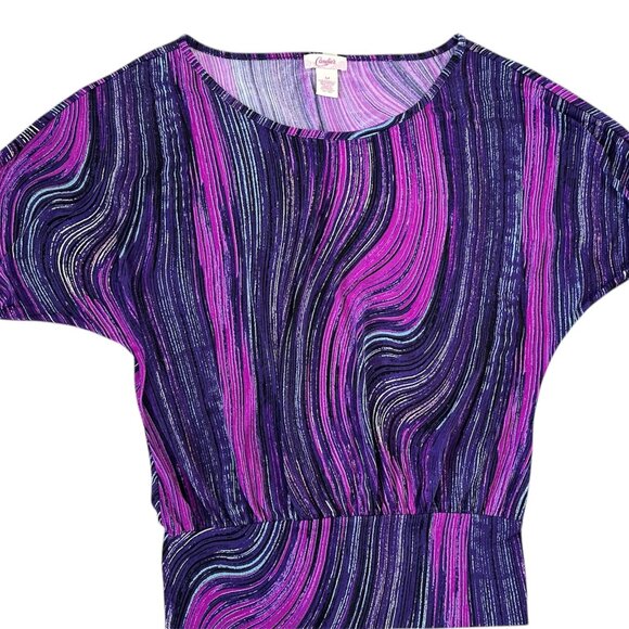 Candie's Women Tops Purple Colors Size Medium 3/4 Sleeves, Pre-owned - Picture 2 of 4